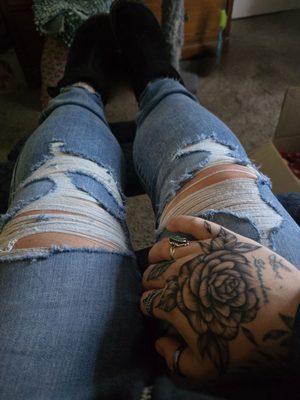 Finished hand tattoo