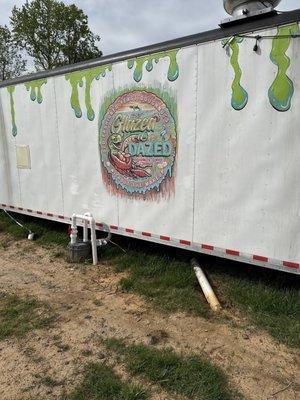 Outside of the food truck