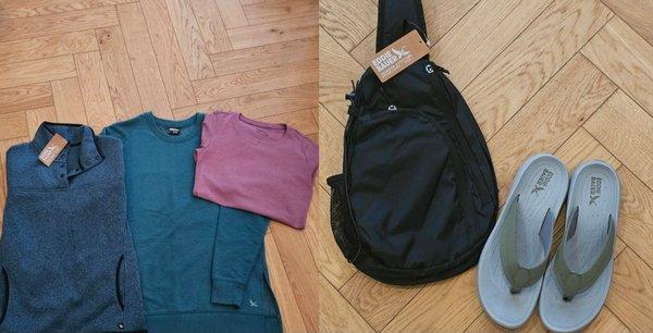 Purchases made w/ my $100 Giftcard -  Eddie Bauer has great quality apparel & Barbara provided fantastic customer service!.