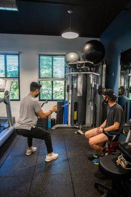 Dr. Justin is happy to help out a local athlete!