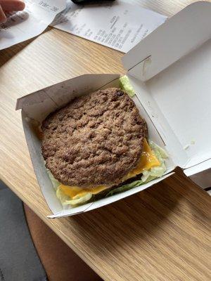 No bun was my wife's choice, but no utensils.