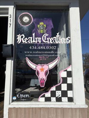 Signage of outside of shop