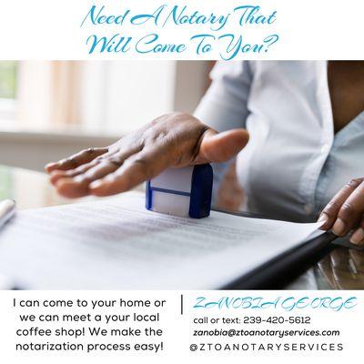 Z To A Notary Services