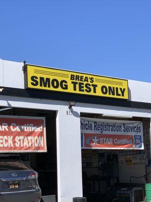Brea's Smog Test Only & Auto Registration