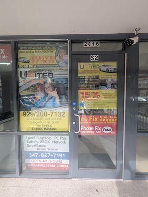 Walk through this door - into our lovely office, and take the next step on your journey to becoming a licensed driver!