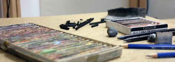 Artist's work station