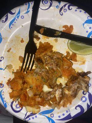 Demolished Enchilada leftovers! Yummy in my tummy!