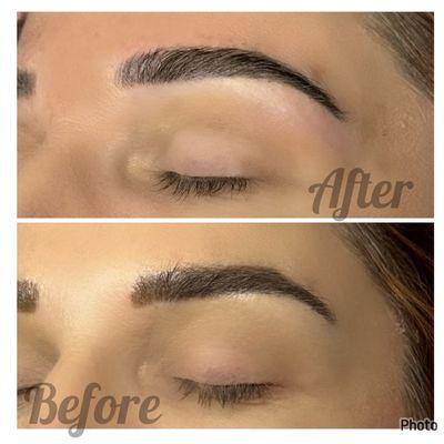 Brow laminate with the works (Lamination, Wax, & tint)