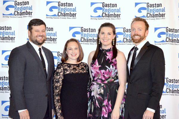 Representatives of the Gaston County Jaycees attending the 2018 Salute to Business & Manufacturing Awards at the Gaston Country Club.