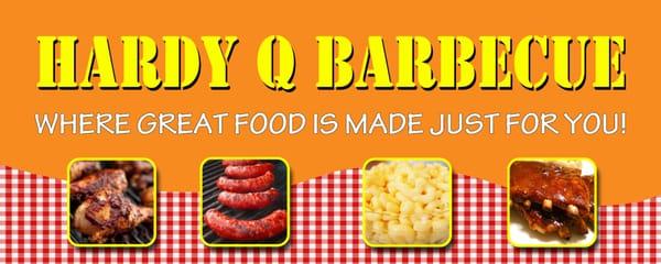 Flavor unmatched, grilled to perfection, Hardy Q Barbecue promises customer satisfaction or your money back Guaranteed.