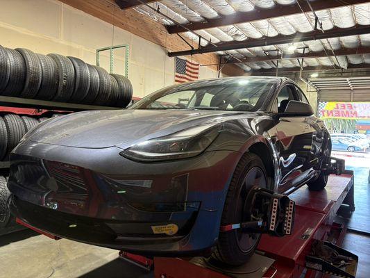 Tesla wheel alignment