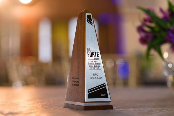 2020 Small Business of the Year Forte Award - Fort Worth Chamber of Commerce