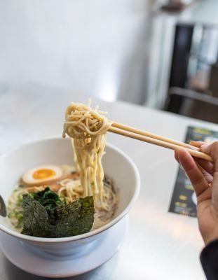 Noodles are made and cooked to perfection!