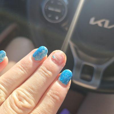 These are the nails in question after my friend let Ruby do her nails.