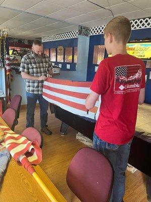 Flag day ceremonies.