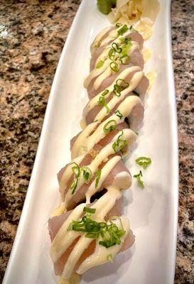 Dr.Andy roll , has basil inside have not experienced that in a sushi roll before great flavor.