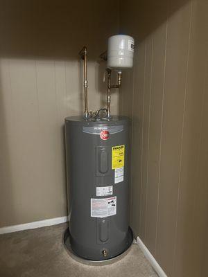 New 50 Gallon Rheem Electric Water Heater Installation