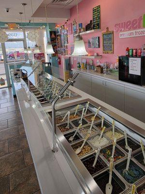 A multitude of toppings for you to choose from.