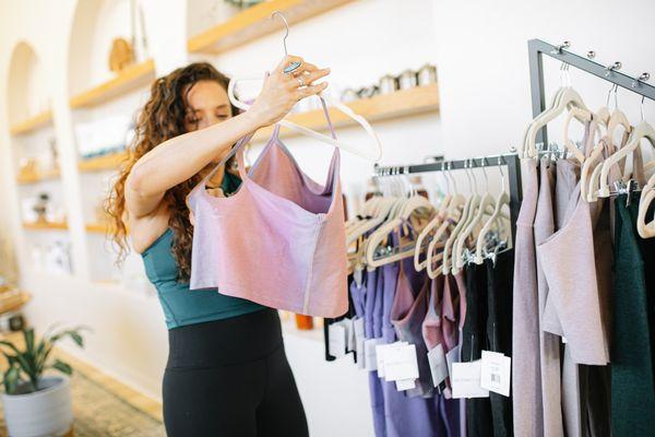 Yoga Gear available & the retail space is so beautiful.