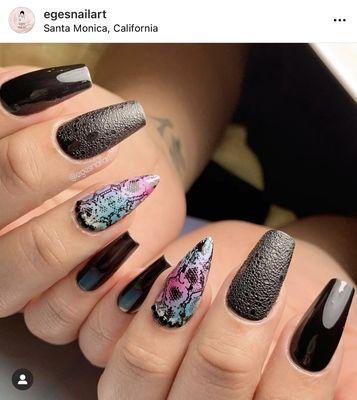 Medium Gel-X set + Light Nail art