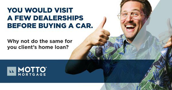 We shop for you! One stop shop for your loan needs. We will share with you offerings from the largest lender in the US plus many more!