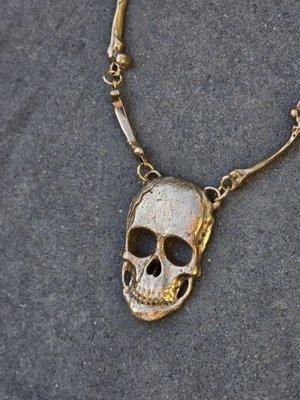 Bronze sugar skull.