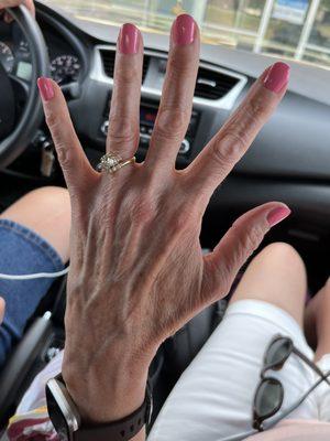 Normal polish, natural nail