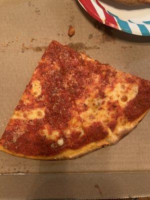 Plain thin crust pizza was ok