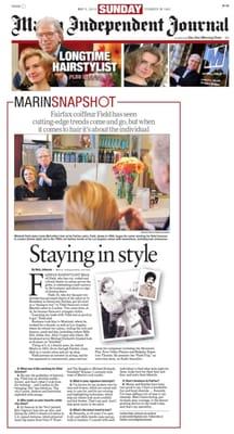 Marin Independent Journal cover interview story on Mitchell Field, May 5 2005