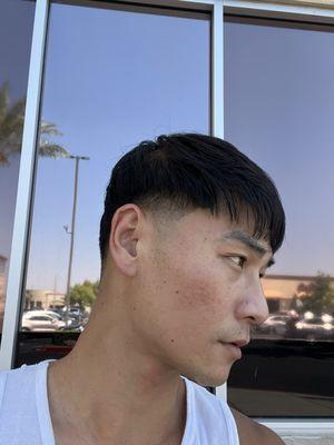 Undercut with a taper