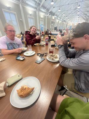 pizza pocket chairs that get stuck in table
