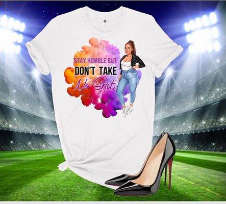 Graphic custom tees available