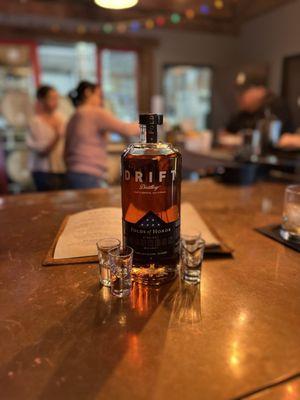 Folds of Honor Whiskey; a portion of the profit goes to military and first responders that have been disabled.