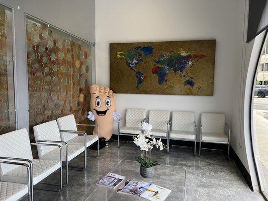 View of the waiting area in the lobby