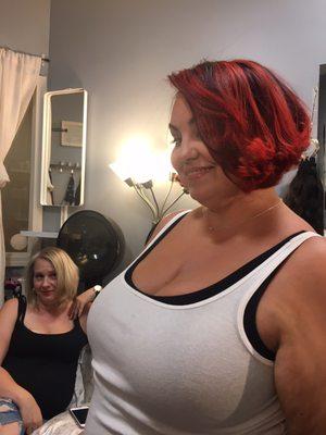 Color and cut on both ladies by me