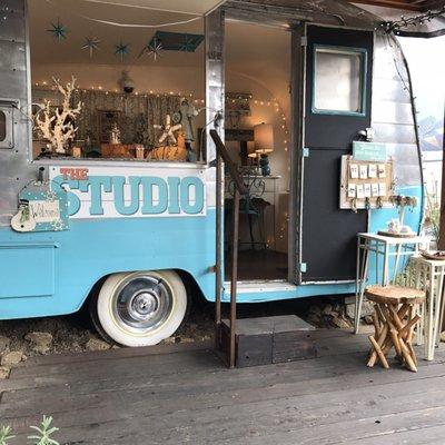 The Studio's dreamy little trailer, permanently parked at The Camp. Costa Mesa, California.
