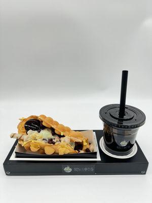 Ice cream waffle combo box