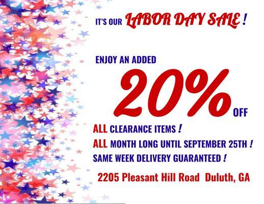 LABOR DAY SALE 2021