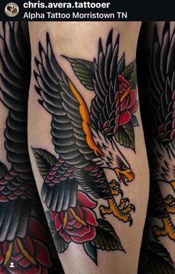 American traditional eagle.