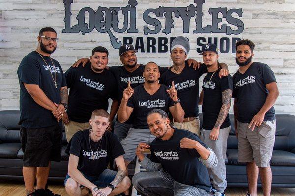 Loquistyles Barbershop. The crew. Come check us out.