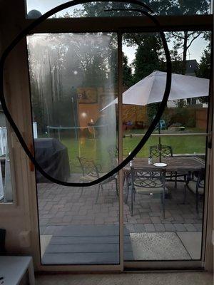You can see the air bubbles inside the glass. It is starting to shatter inside.