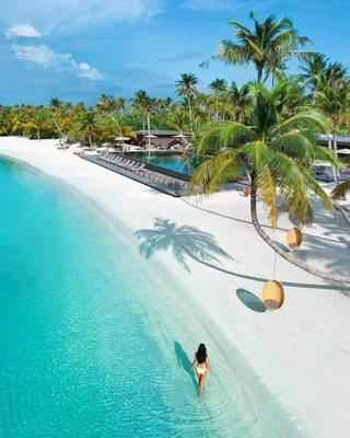 Beautiful beach at the Patina Maldives