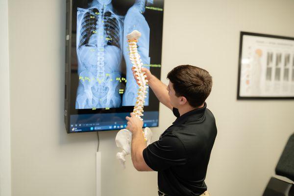 Dr. Steven analyzing an X-Ray