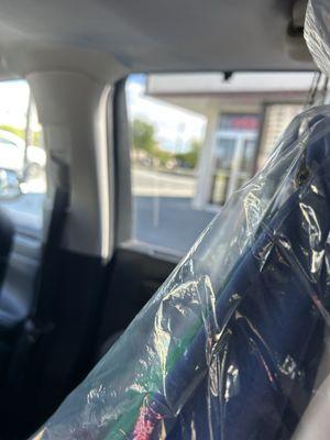 Picking up our laundry from K-Speed.