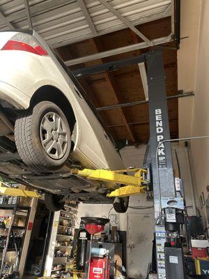 Getting my oil changed.