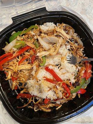 Chicken teriyaki stir fry.. but where's the teriyaki?