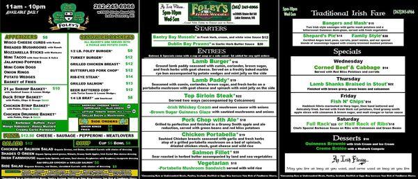 Full Menu