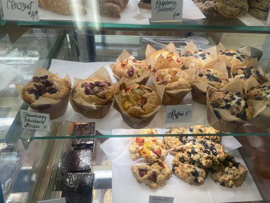 Delicious fresh baked muffins and gluten free scones