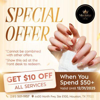 SPECIAL OFFER AT MODENA NAILS SPA