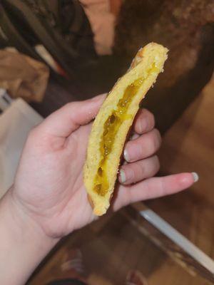 Inside of pineapple empanada